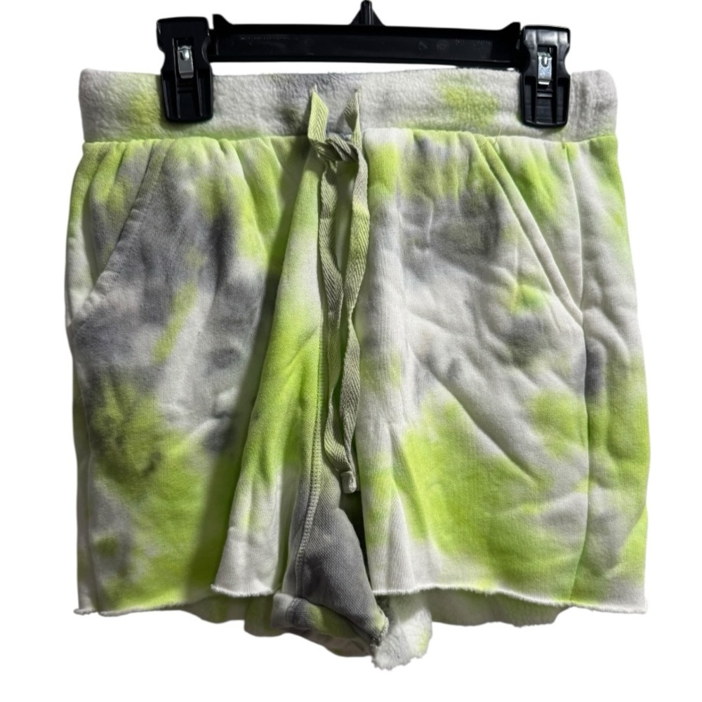 FREE PEOPLE Women's Citron/Grey Drawstring Raw-Edge Hem Pull-On Shorts‎ Sz. XS